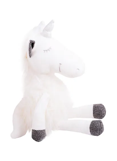 Мягкая игрушка Единорог, с длинной гривой, 35см(бел) - фото 3