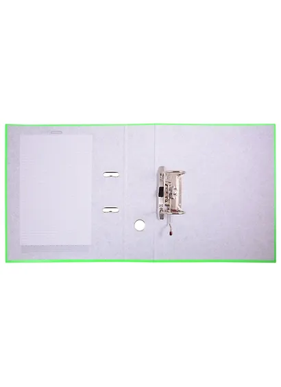 Папка архивная 70мм А4 "Neon" арочн.механизм, зеленый - фото 2