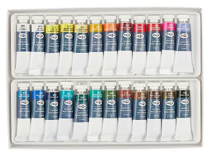 Краски масляные 24цв 09мл "Студия", карт.уп., ГАММА - фото 4