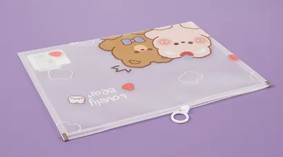 Папка на молнии А4 "Lovely animals", ассорти - фото 6