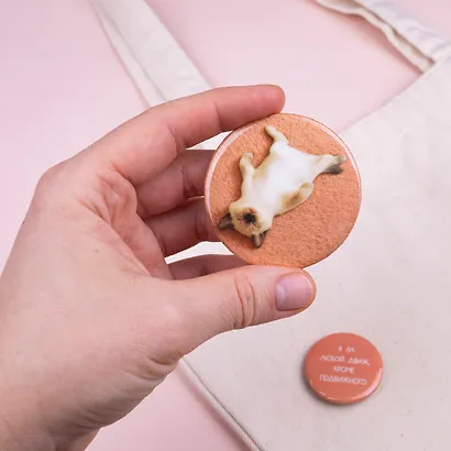 Набор значков "Я за любой движ, кроме подвижного", коллекция "Забавные питомцы", 2 шт. - фото 11