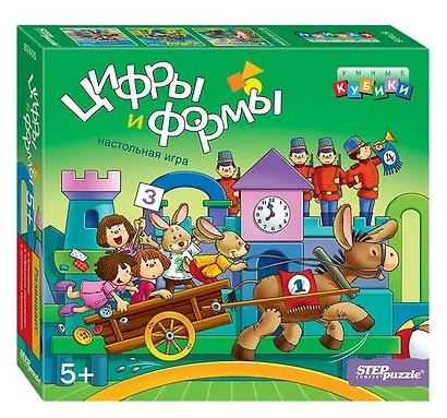 Игра Step puzzle Развивающая игра Цифры и формы (Умные кубики) 87405 - фото 1