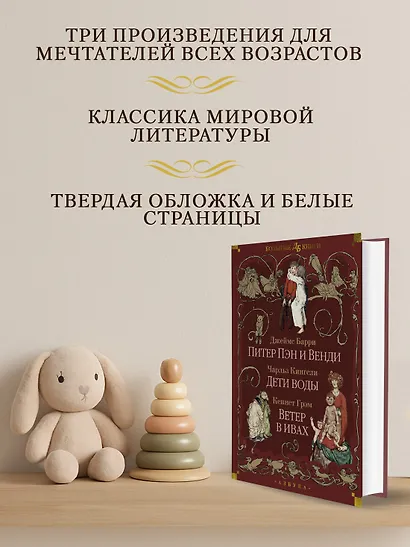 Питер Пэн и Венди. Дети воды. Ветер в ивах (илл. Э. Б. Вудворд, У. Х. Робинсон, А. Рэкхэм) - фото 5