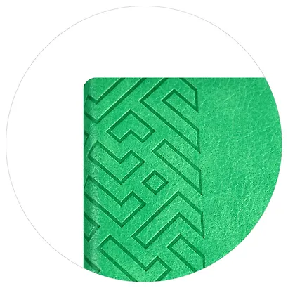 Ежедневник недат. А5 160л "Шеврет экстра" зеленый, иск.кожа, мягкий переплет, блинт.тиснение, офсет, ляссе - фото 10