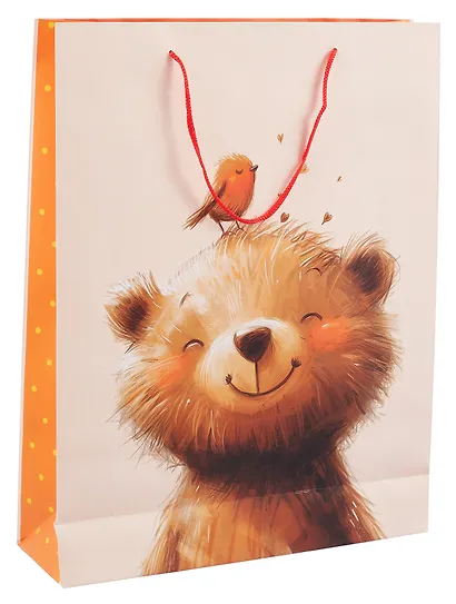 Пакет А3 42,5*33*10 "Улыбчивый мишка" дет., бум.мат.ламинат - фото 2