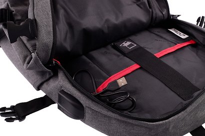 Рюкзак «Charge», 1 отделение, для ноутбука, с USB-портом, 46 см, полиэстер, Brauberg - фото 8