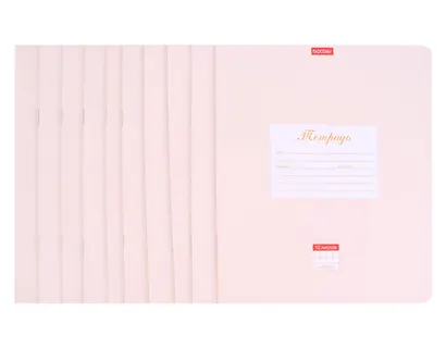 Тетради в клетку Hatber, "Пастель Персиковая", 12 листов, 10 штук - фото 1