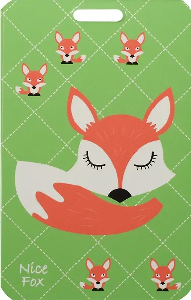 Чехол для карточек Лиса на зеленом фоне - фото 1