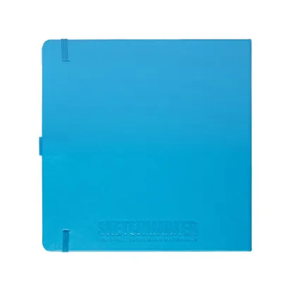 Скетчбук 20*20 80л "Sketchmarker" синий неон, 140г/м2, слоновая кость, тв.обл. - фото 3