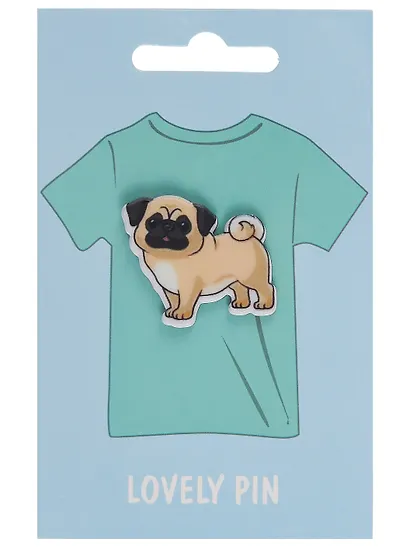 Набор акриловых значков (5шт) (Значок Корги Значок Котик Значок Мопс Значок Котик с книжкой Значок Лисенок) (акрил) (упаковка) - фото 14