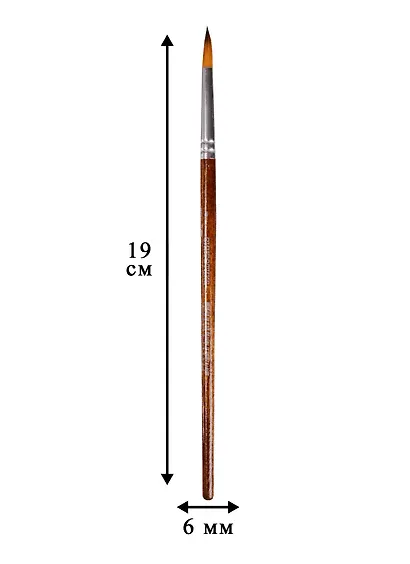 Синтетическая кисть круглая, № 4 - фото 3