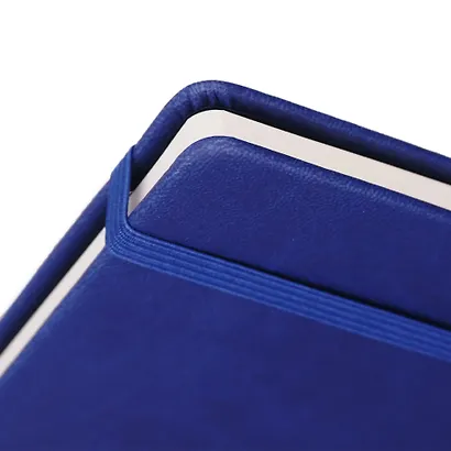 Книга для записей А4- 96л кл. "Joy Book. Спелая голубика" иск.кожа, тонир.блок, скругл.углы, ляссе, резинка - фото 4