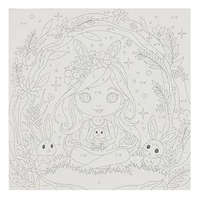 Набор для детского творчества LORI. Картина по номерам на холсте на подрамнике "Фея на поляне" - фото 3