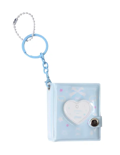 Брелок мини-фотоальбом Сердце (голубой) (6,5х5,5) (12-202510-HV-06) - фото 2