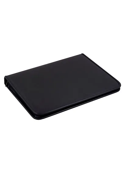 Папка деловая "Granada" 250*350 кожзам, черная, объемная, 1 отделение, с зажимом - фото 2