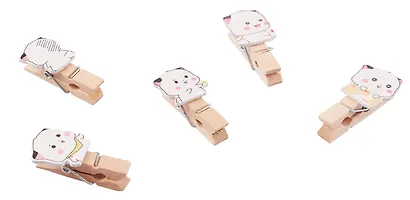 Прищепки декоративные с веревкой Белые котята (10шт) - фото 4