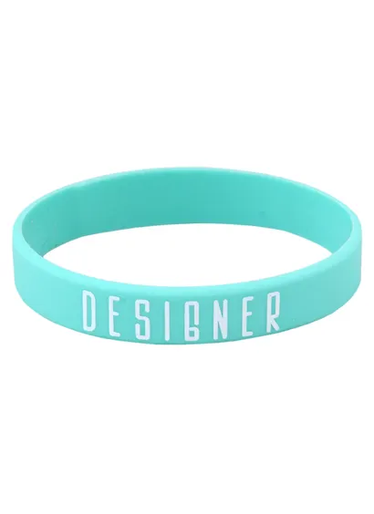 Браслет Designer (мятный) (силикон) (20,2 см) - фото 1
