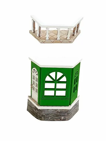 Сборная модель Румбокс "MiniHouse Серия книжный румбокс: Дворик в Вероне" - фото 8