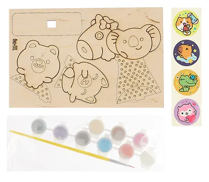 Роспись по дереву. 3D-раскраска Стикерняшки "Друзья-милашки" - фото 4