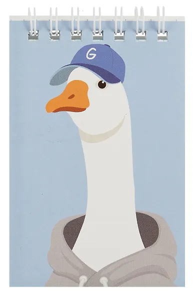 Блокнот А7 60л "Гусь" спираль - фото 1