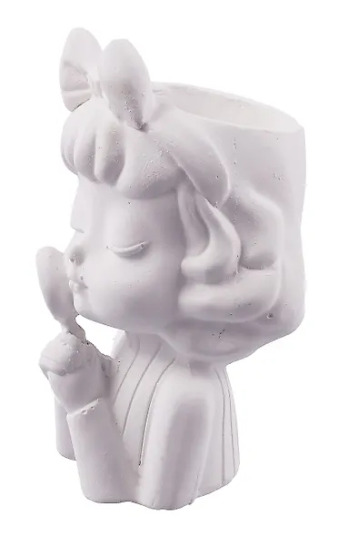 Кашпо-органайзер Девочка с леденцом (гипс) (8х13х7) (7503607) - фото 3