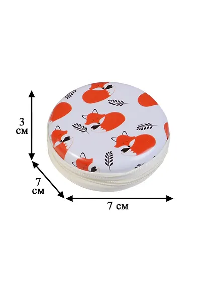 Монетница на молнии Лиса спящая (7см) (металл) (ПВХ бокс) - фото 2