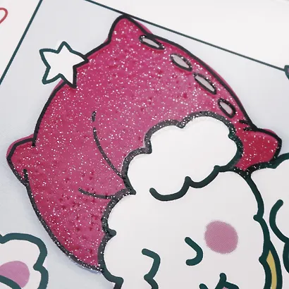 Тетрадь 48л кл. "Милаш" мел.картон, выб.лак, блестки "Серебро", ассорти - фото 9