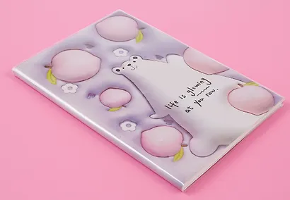 Книга для записей А5 68 листов в линейку, "Мишка 3D", в ассортименте - фото 3