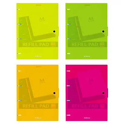 Тетрадь на кольцах в клетку Erich Krause, Glance Neon, А4, 80 листов, в ассортименте - фото 4