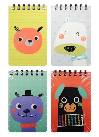 Блокнот А7 80л кл. "Мордочки" спираль, Kairui - фото 1