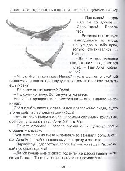 ШКОЛЬНАЯ БИБЛИОТЕКА. ЧУДЕСНОЕ ПУТЕШЕСТВИЕ НИЛЬСА С ДИКИМИ ГУСЯМИ (С.Лагерлёф) 224с. - фото 5