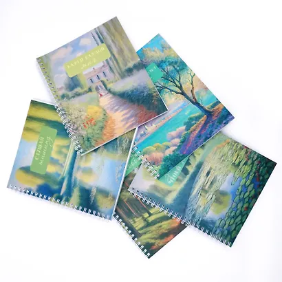 Тетрадь 96л кл. "В гармонии" гребень, мел.картон, мат.ламинация, ассорти - фото 6