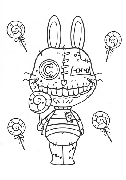 РАСКРАСКА - СТРАШИЛКА. МИЛЫЕ СТРАШИЛКИ - фото 4