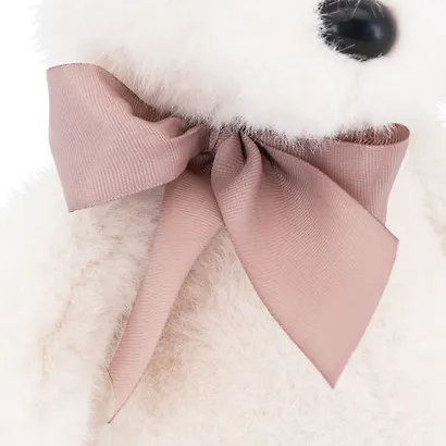 Мягкая игрушка Тёпа с бантом (25см) (белый) (4/32) (OT8017/25-2) - фото 3