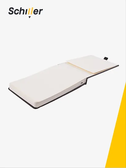 Скетчбук 21*14 80 листов, черный, 140г/м2 слоновая кость, Schiller - фото 3