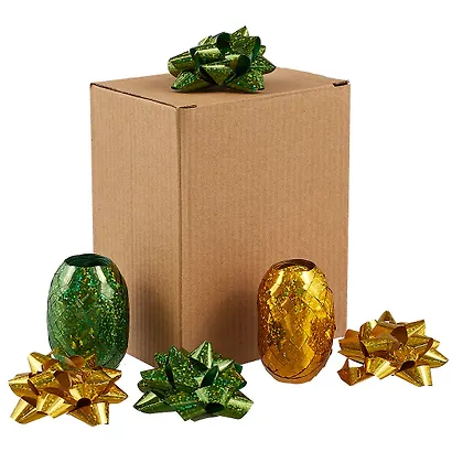 Набор для упаковки «Жёлтый и зелёный», 4 банта, 2 ленты - фото 2