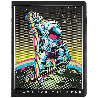 Тетрадь в клетку Academy Style, "Космос неон", 48 листов, в ассортименте - фото 3