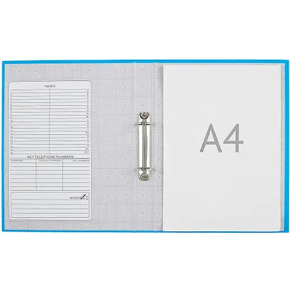 Папка на кольцах А4 "Неон", синяя - фото 4
