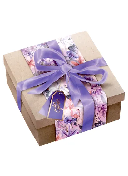 Коробка подарочная складная "Все сбудется" 20*9,8*20  крафт, ассорти - фото 1