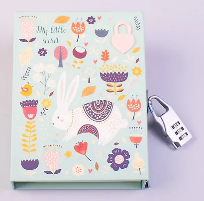Блокнот с замочком «Веселый кролик», 80 листов - фото 2