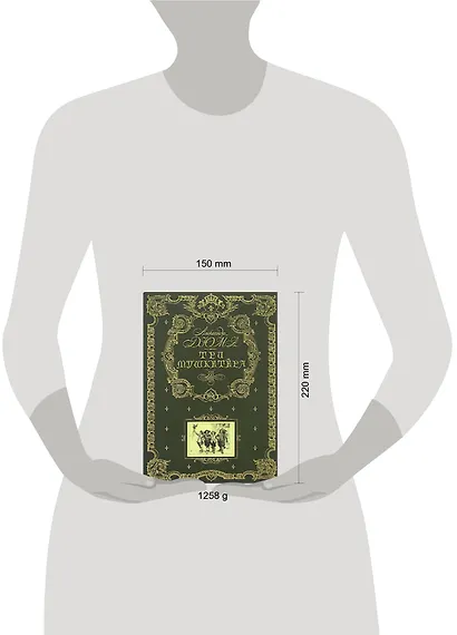 Три мушкетера (золотое тиснение на тканевом переплете, трехсторонний золотой обрез) - фото 3