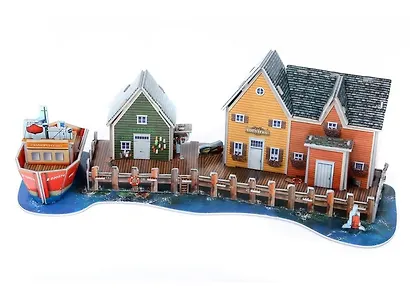 Пазл 3D. Рыбацкая пристань. 27 деталей. 40х14х14 см. -Китай: (3D Puzzle). 589-D 428079 - фото 1