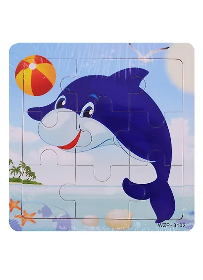 Развивающая рамка Дельфин, 15х15 см WZP-8102 - фото 1