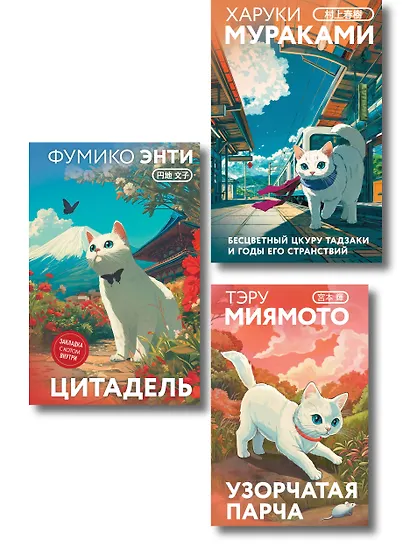 Секреты японских женщин (набор из 3-х книг: "Бесцветный Цкуру Тадзаки и годы его странствий" Мураками, "Цитадель" Энти, "Узорчатая парча" Миямото") - фото 1