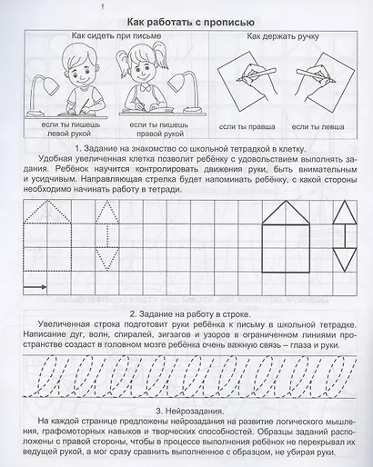 Прописи для левшей. Клеточки и строчки: для детей 6 лет - фото 3