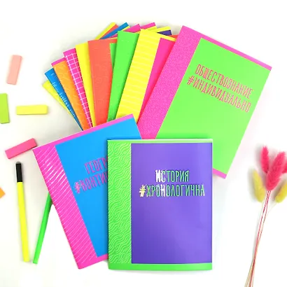 Тетрадь предметная в клетку Listoff, "Neon party. Английский язык", 48 листов - фото 6