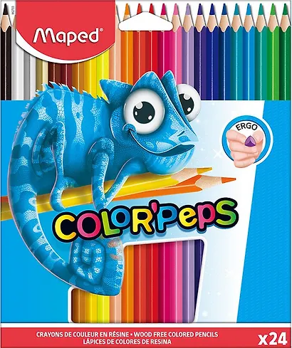 Карандаши цветные Maped, Pulse, пластиковые 24 цвета - фото 1