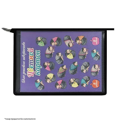 Папка для труда А4 "ДЕВОЧКА И ЗАЙКА" 33*23см пластик, молния, внутр.блок для канц.принадлежностей - фото 6