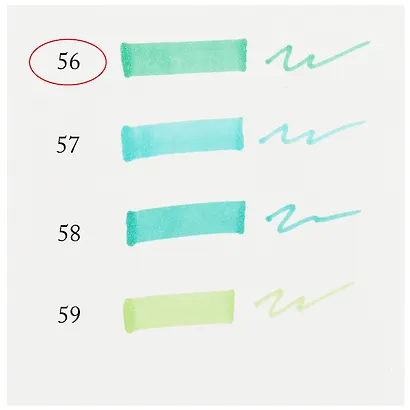 Маркер художественный "Сонет" мятно-зеленый, двухсторон., тонк. и широк.долото, Сонет - фото 3