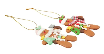 Набор новогодних подвесных украшений Пряничные человечки (2шт) (пластик) (ПВХ бокс) (7х10) (12-07253CR-5) - фото 2